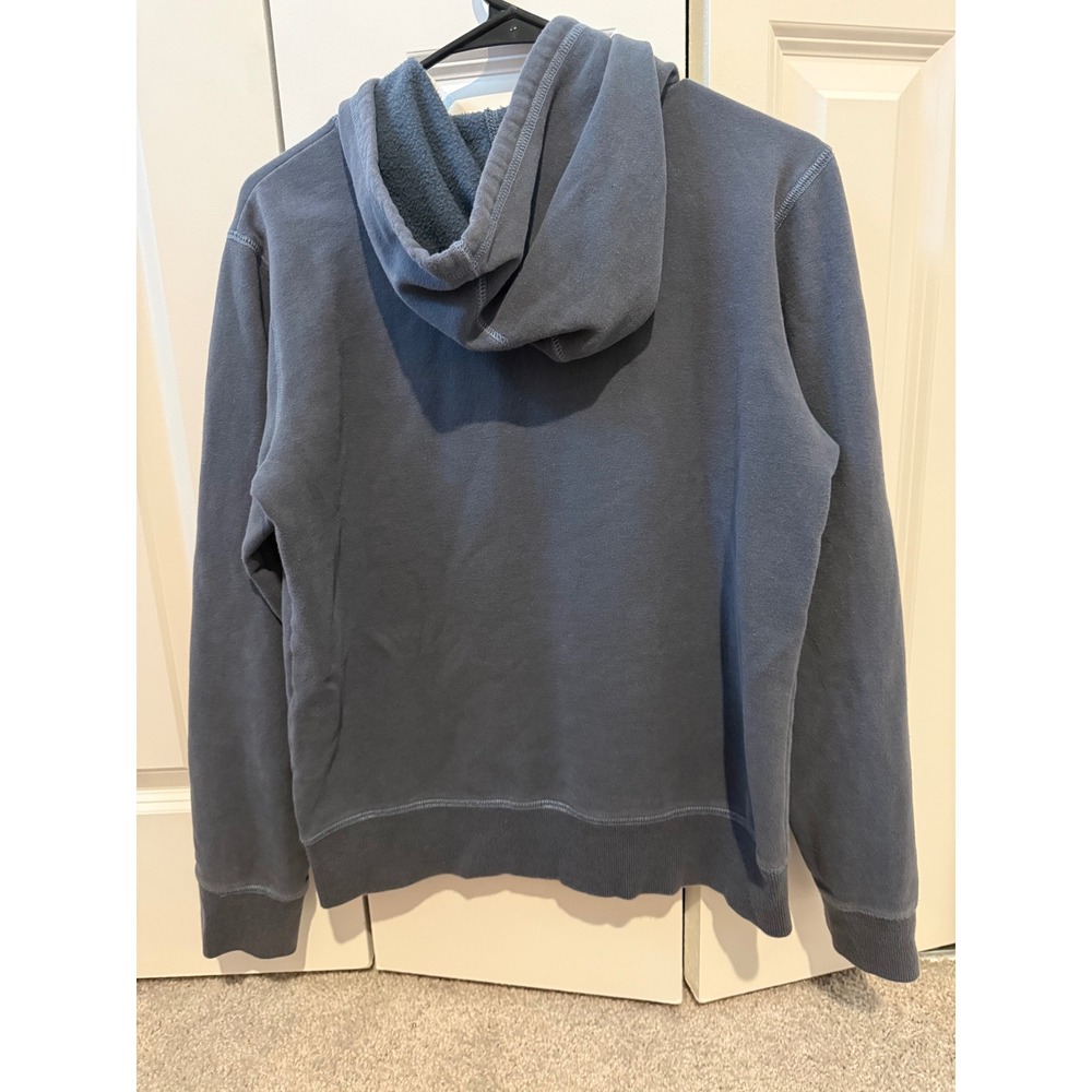 Life is Good Womens Hoodie Small Gray Teal Logo Pullover Sweatshirt Semi-Fitted - Picture 3 of 6
